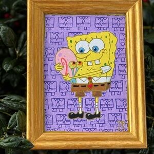 SpongeBob and Gary Framed Art